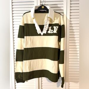 LV Long-Sleeved Cotton Rugby Polo top